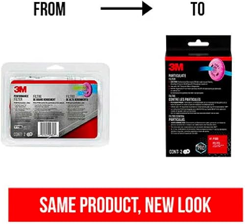 Miniatura 7 de 3M Filtro P100, mejor para la eliminación de moho, pinturas a base de plomo, carpintería, instalación de fibra de vidrio, para respiradores de la