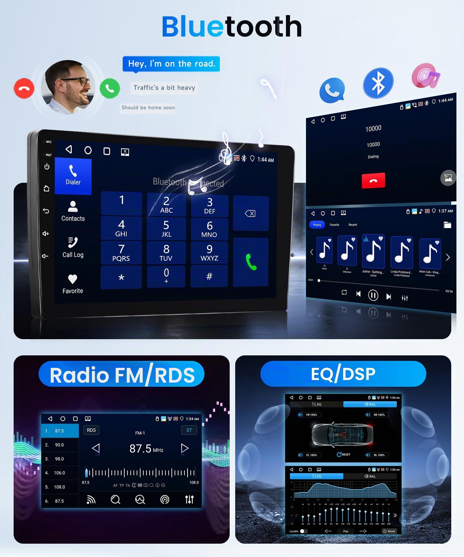 4G+64G Android Radio Coche para VW Polo 6R 6C 9N 2008-2016 9'' Pantalla con Wireless Carplay Android Auto WiFi/FM/RDS/EQ Navegación GPS Mirror Link Bluetooth Controles del Volante Cámara Trasera