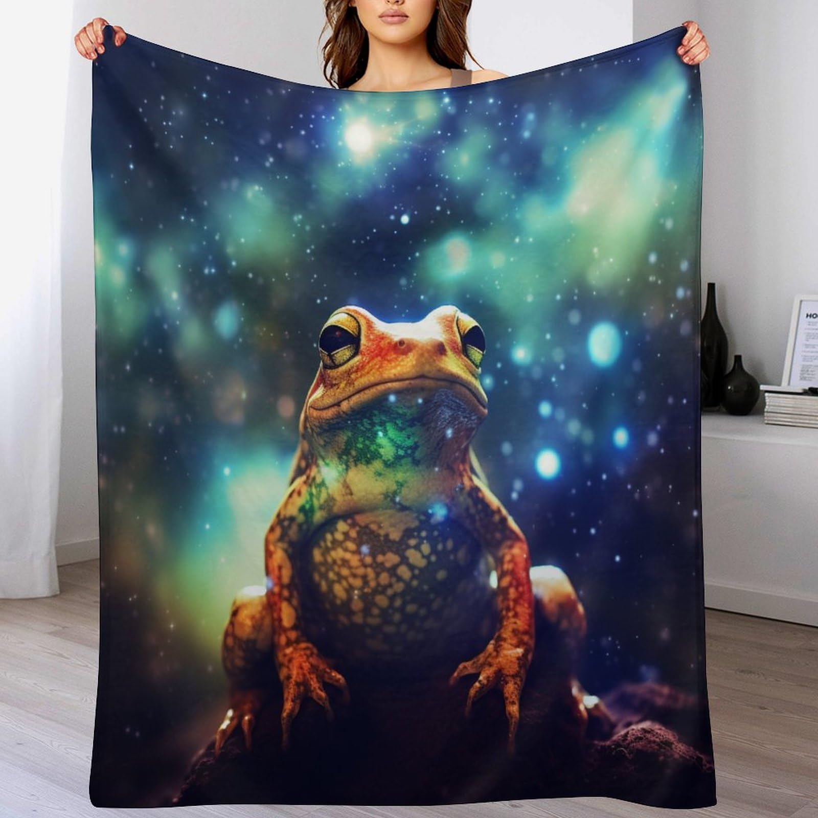 Plaid grenouille en polaire 100x130 cm couverture douce