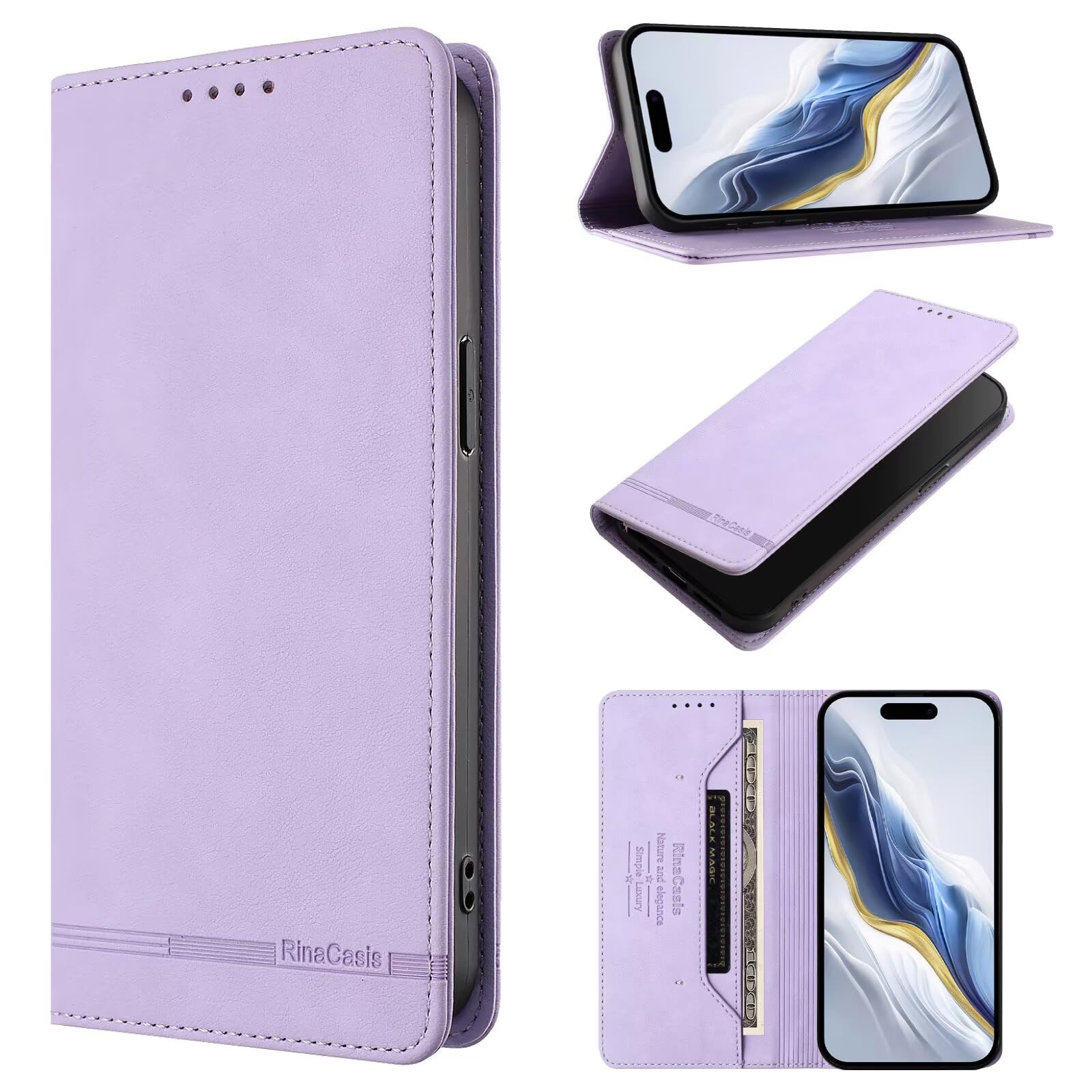 Flip Case for Blackview Oscal Flat 1C with Kickstand Card Holder Hidden Magnetic, Fold Premium PU Leather Cover TPU Bumper Wallet Cover for Blackview Oscal Flat 1C,Blue Marble