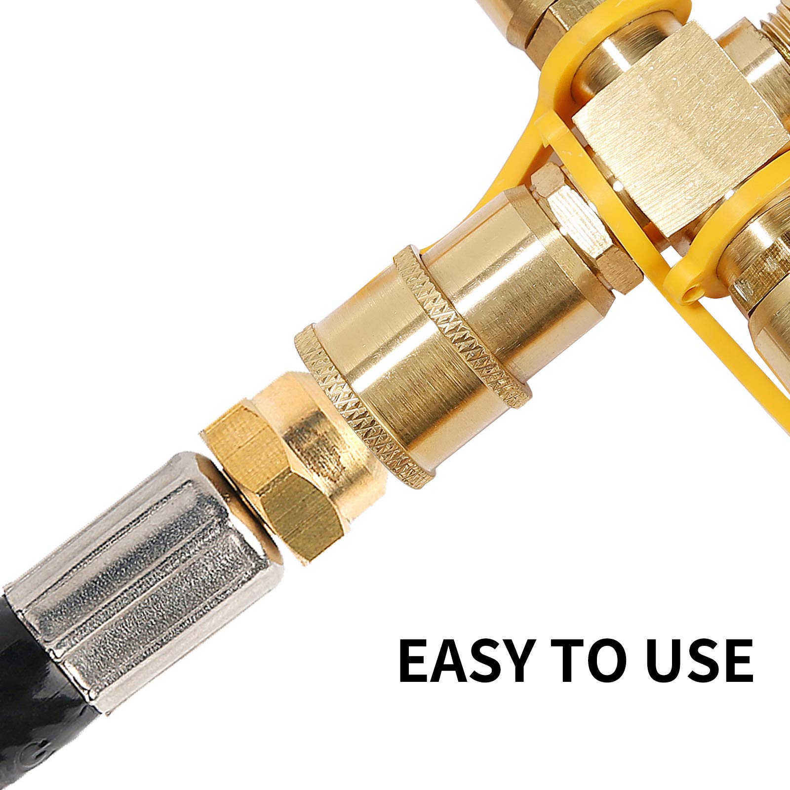 Adaptador Divisor En Y De Propano RV 1/4 Pulgadas, 3 Vías, Conector Rápido Manguera Para Parrilla