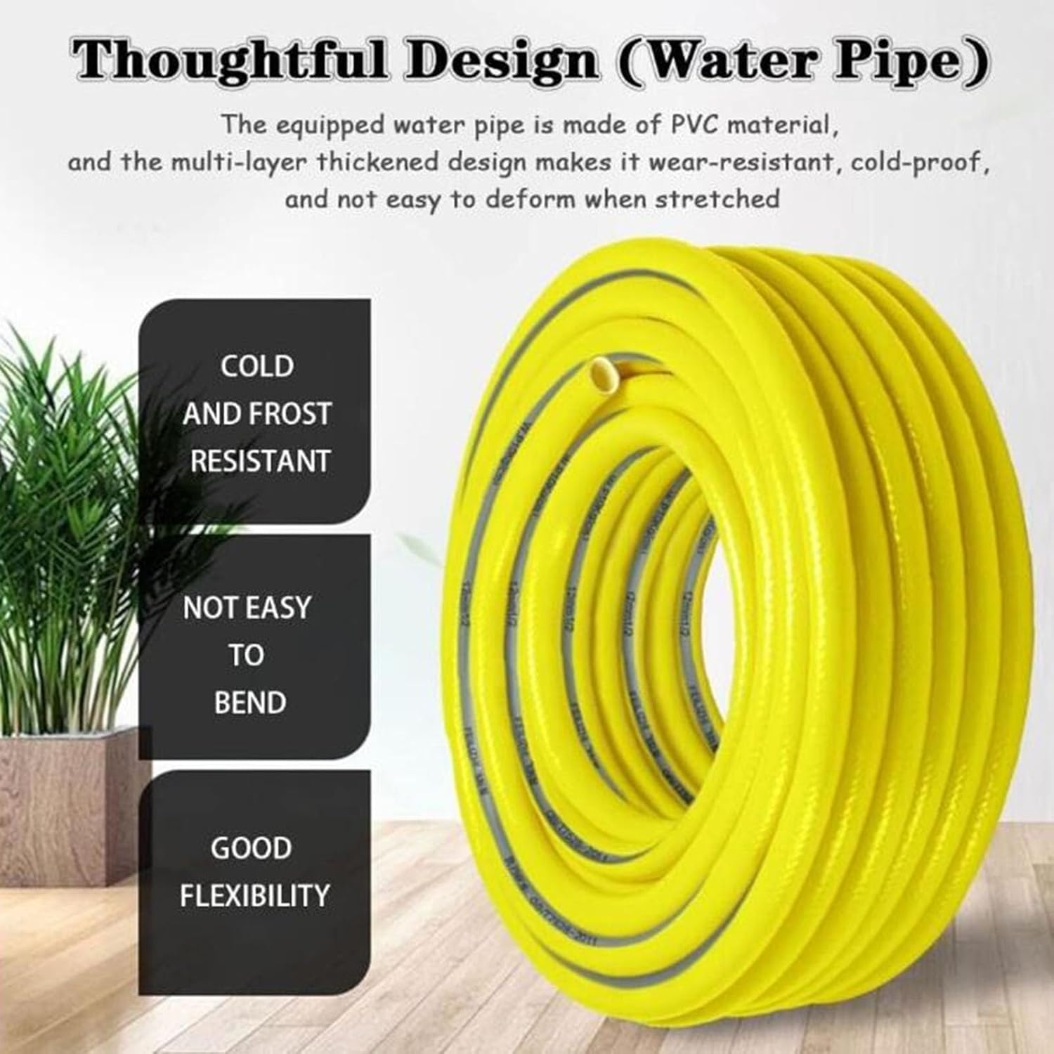 Garden Hose Reel Cart With Spray Gun, Portable Retractable Water Hose Reel For Outdoor Irrigation And Car Washing, 15m PVC Hose(Hose Cart+12m Pipe)