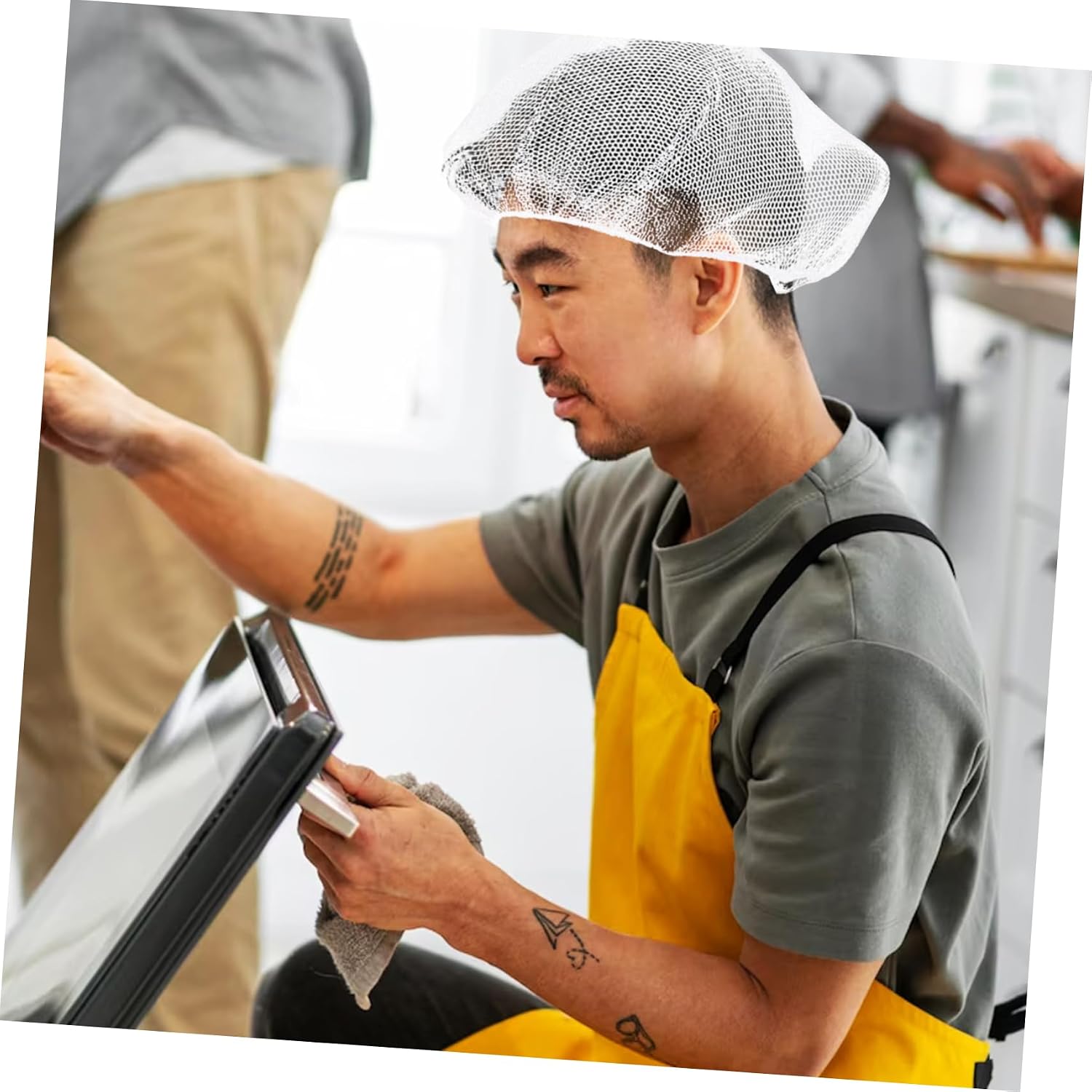 VALICLUD 100 Pcs Anti-hair Loss Net Hat Hairnet Mesh Home Hair Nets Hair Net Food Service Disposable Hair Cap Hair Caps Disposable Net Hair Cap Hair Cover for Work Nylon White