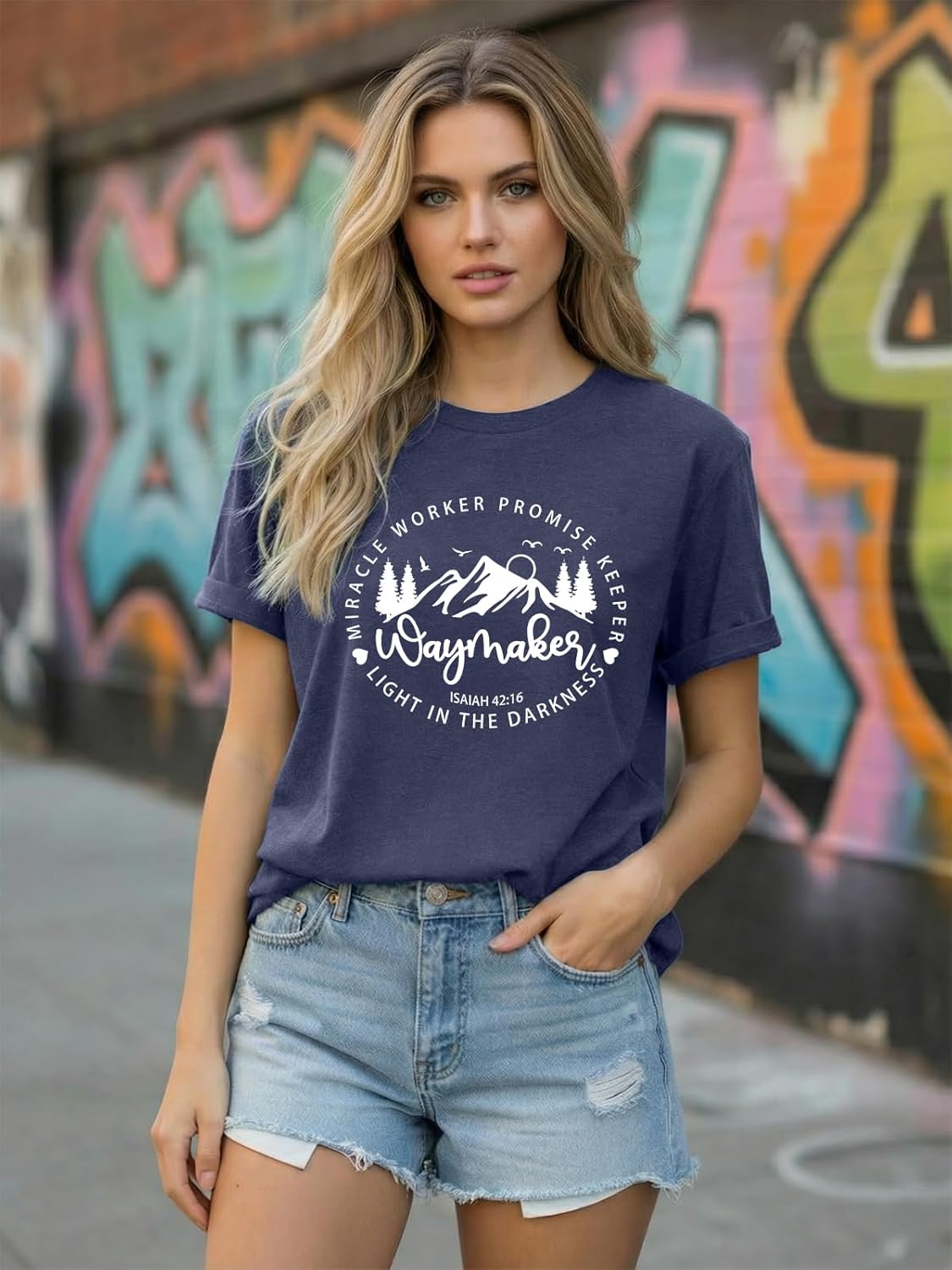 Christian Shirts for Women Religious Sayings Tshirt Jesus Tee Shirt Gift Inspirational Graphic Tee Short Sleeve Top - Image 3