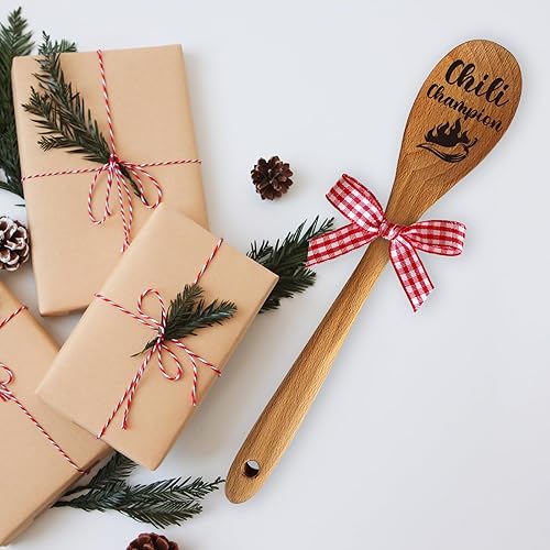 Miniatura 6 de Remifala Chili Champion - Cuchara de madera para cocinar, cuchara mezcladora de concurso de chile, trofeos de cocina de chile, regalos divertidos