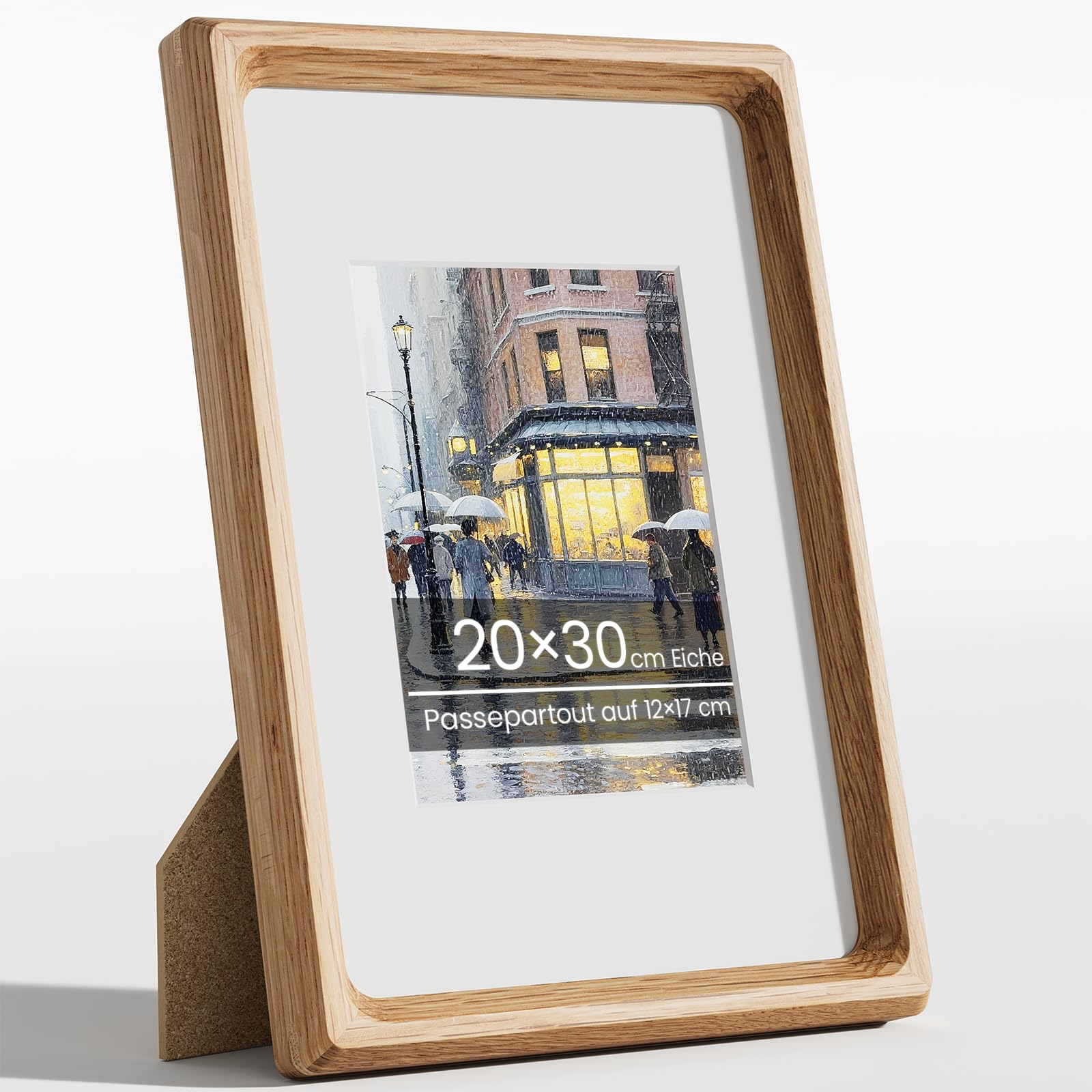 Cadre photo 20x30 cm Feihorrm anti rayures en bois véritable avec verre