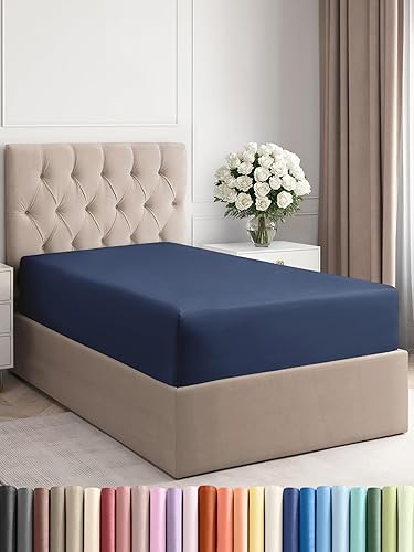 Miniatura 558 de King Fitted Bed Sheet - Bottom Single Fitted Sheet Only - Ultra-Soft Hotel Luxury Bedding w/ 8-16 Inch Deep Pockets - Breathable, Cooling & Wrinkle