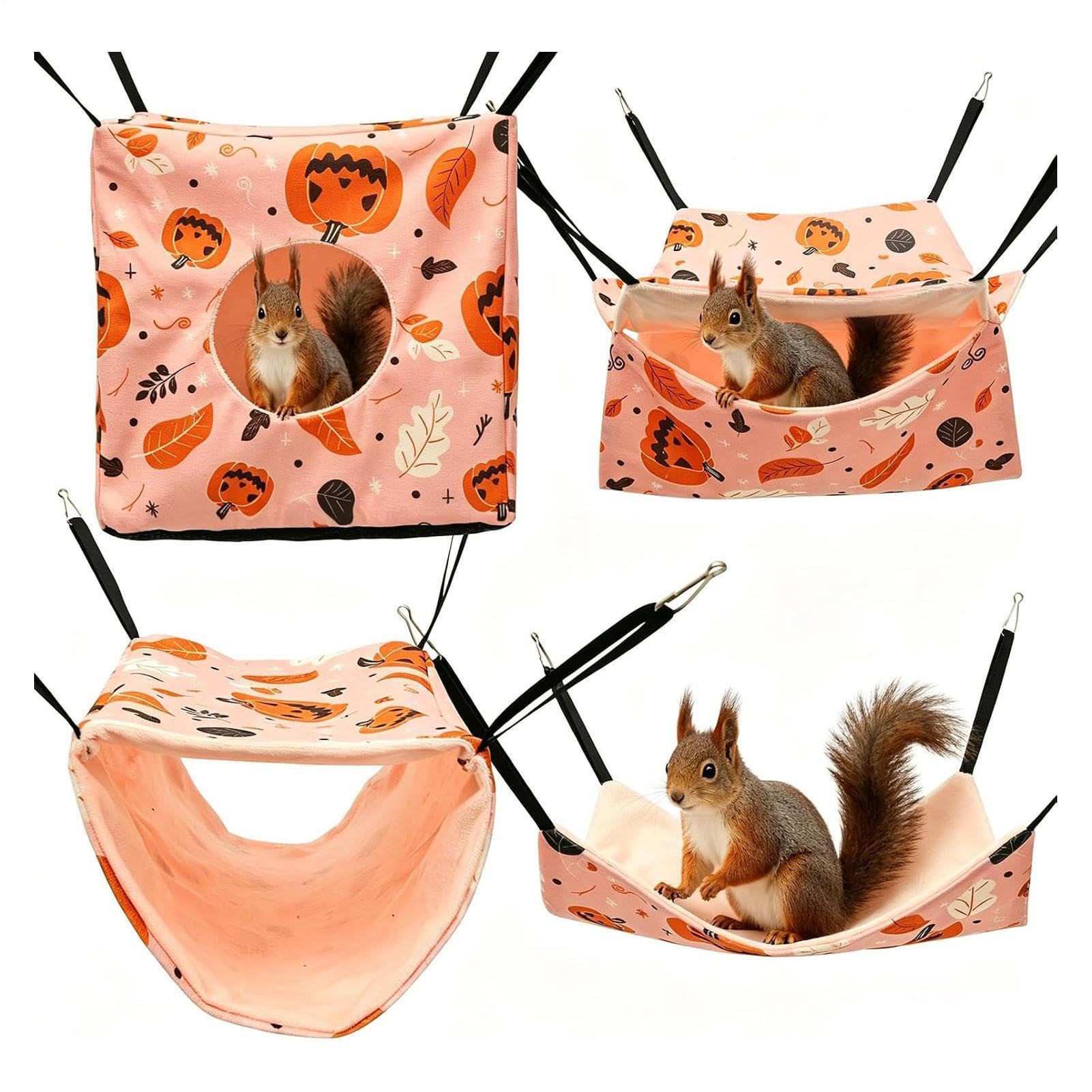 Frettchen Hängematte 4-teiliges Halloween-Design Hängebett-Komplettset zum