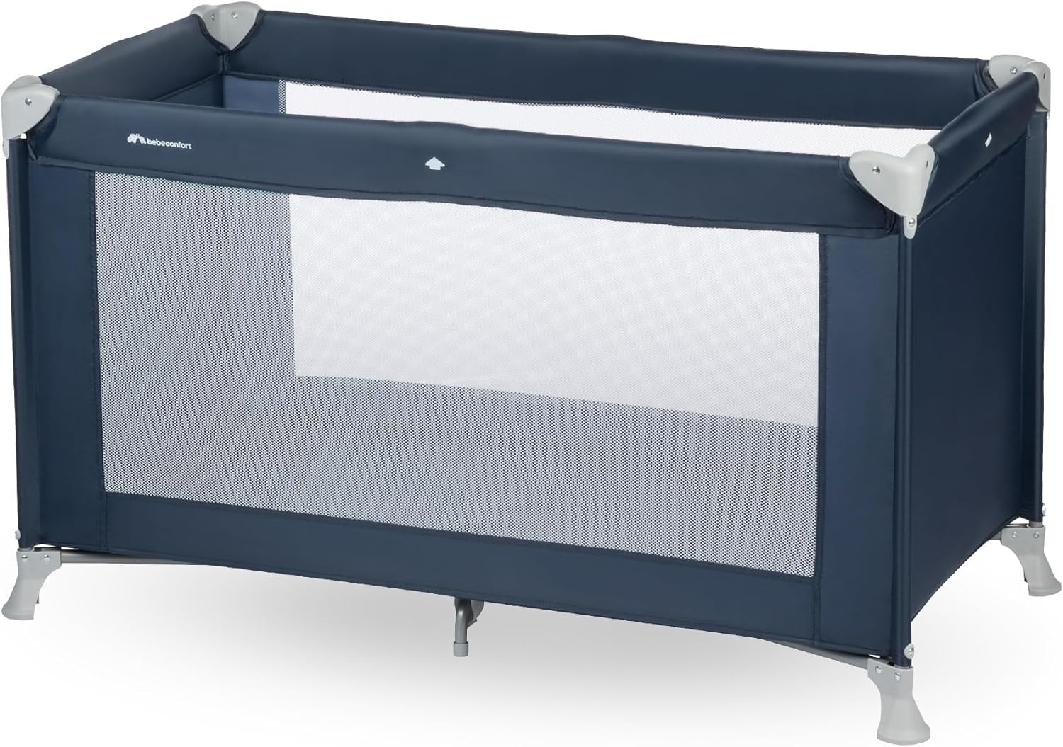 Bebeconfort Soft Dreams, Cuna de Viaje, 0-3 Años (0-15 kg), Cuna de Viaje Ligera, Colchón Espuma y Fibra de Madera (60x120 cm), Bolsa de Transporte, Plegado Compacto Tipo Paraguas, Navy Blue