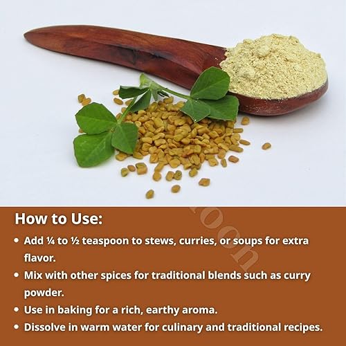 Miniatura 6 de Pure & Natural Fenugreek Ground Powder Dried Natural Herbal Herb Herbs Tea Cooking Seasoning Spice Spices Trigonella Foenum Graecum Genisteae Kosher