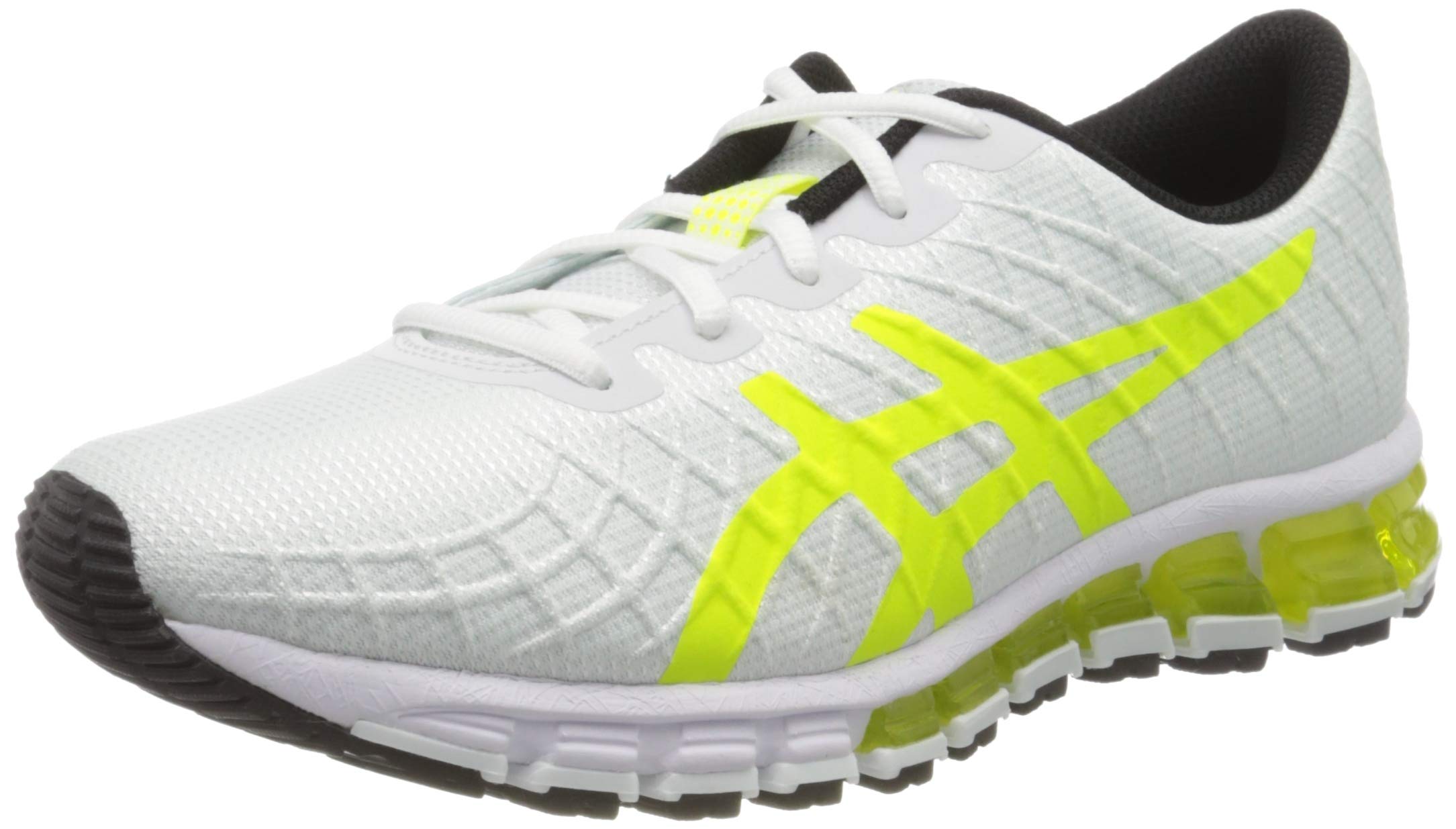 ASICS Homme Gel-​Quantum 180 4 Chaussures de Course, White Flash Yellow, 42.5 EU
