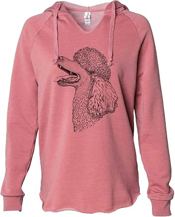 Inkopious Poodle Profile - Womens Cali Wave Hooded Sweatshirt