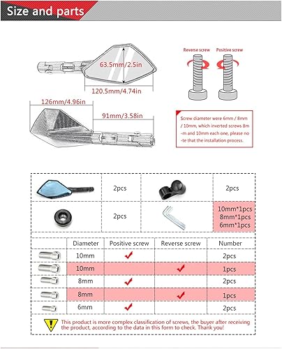Miniatura 7 de ZNYZDM Accessories Universal Rearview Side Mirror Motorcycle Mirrors for BMW F R K 650 700 800 1200 1300 GS R RS Adventure