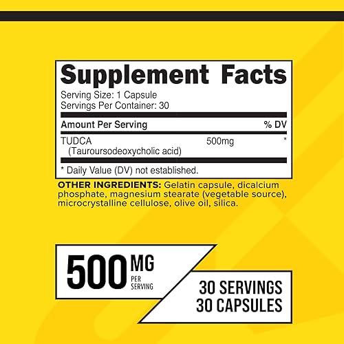 Miniatura 2 de Primaforce TUDCA (ácido tauroursodesoxicólico) 30 porciones, 500 mg de Tudca por porción | Sales biliares de alta calidad, sin gluten, suplemento