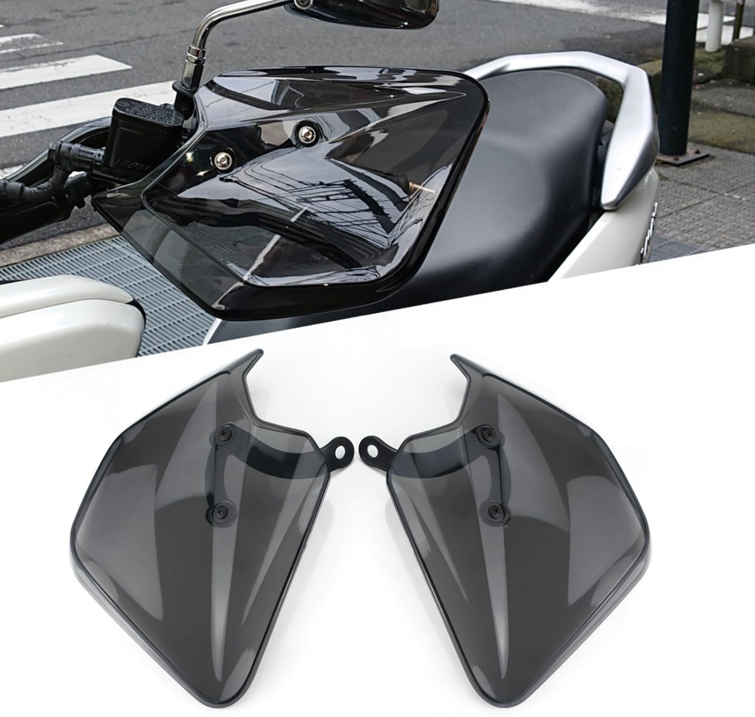 HEINMO Motorcycle Handguard Protector Shield Windshield Compatible with Yama' NVX NMAX AEROX 125 150 155 Xmax 250 300 400 Hond' ADV150 ADV160 PCX150 PCX160 PCX125