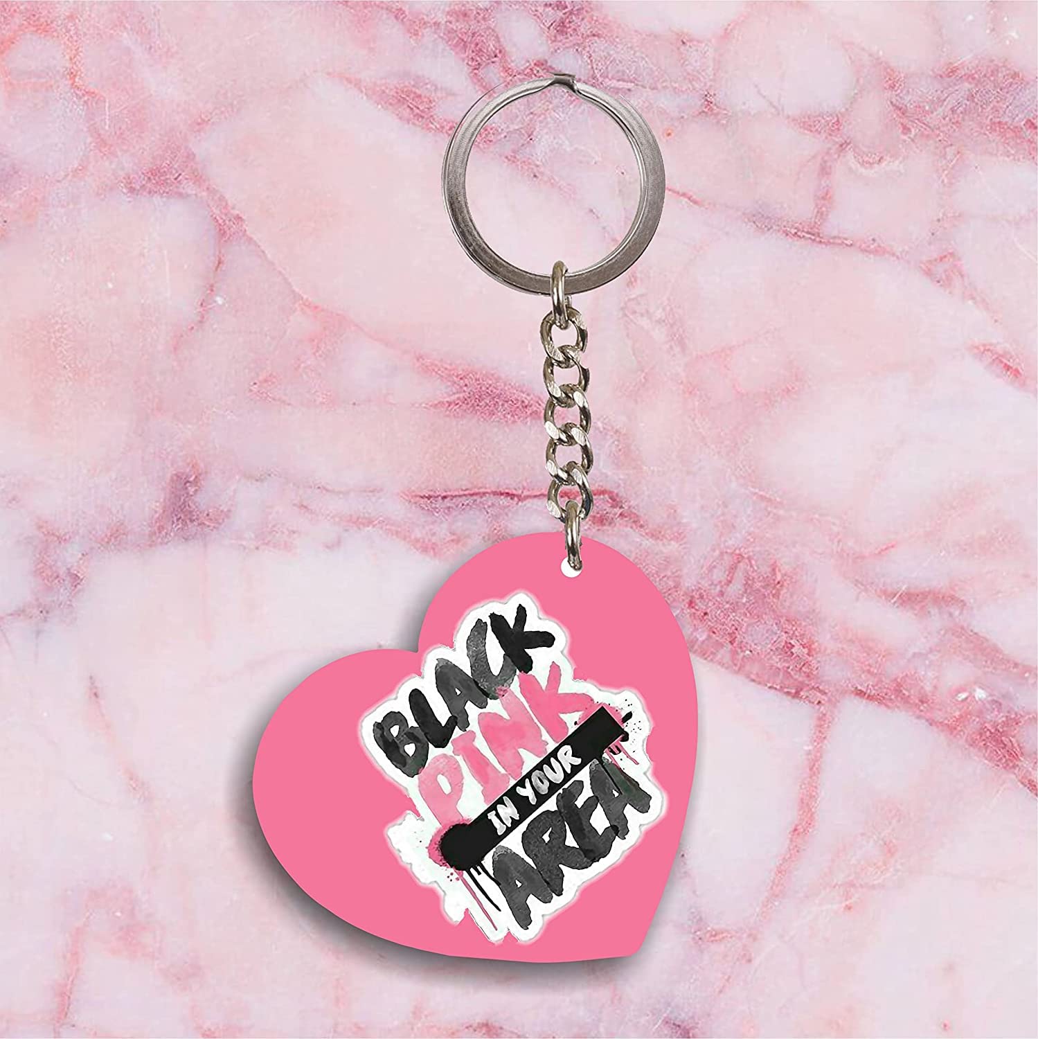 Convay Y1 Black Pink Heart Shape Key-chain Printed SET 1-picture-44
