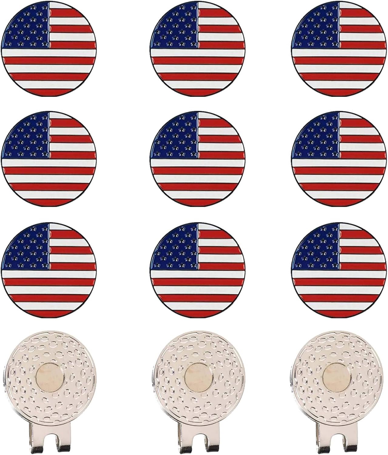 HOW TRUE Golf Ball Marker USA Flag Ball Markers State Flag