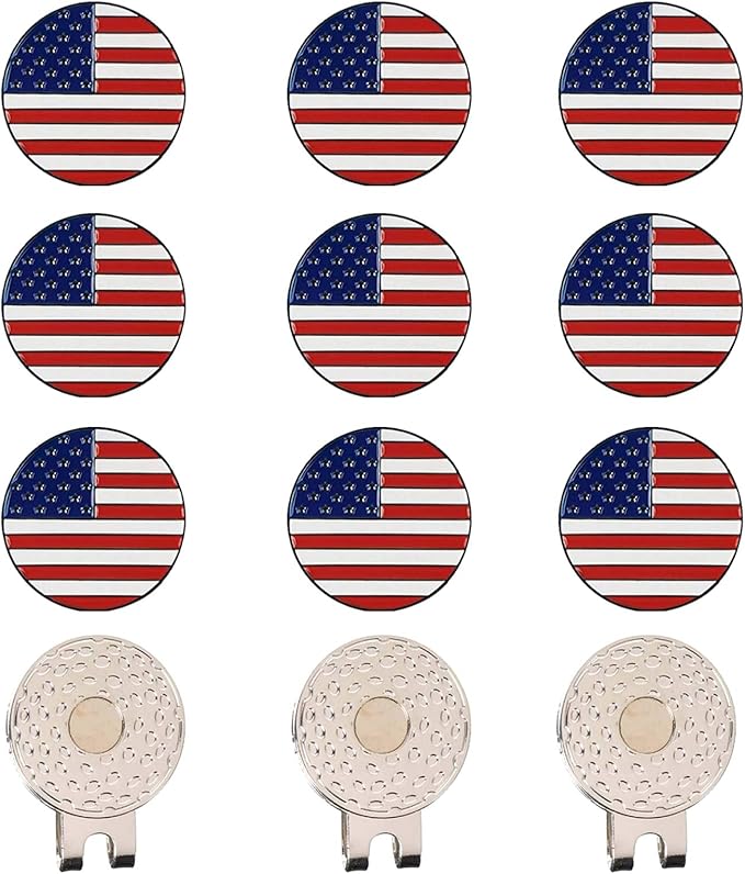 HOW TRUE Golf Ball Marker USA Flag Ball Markers State Flag