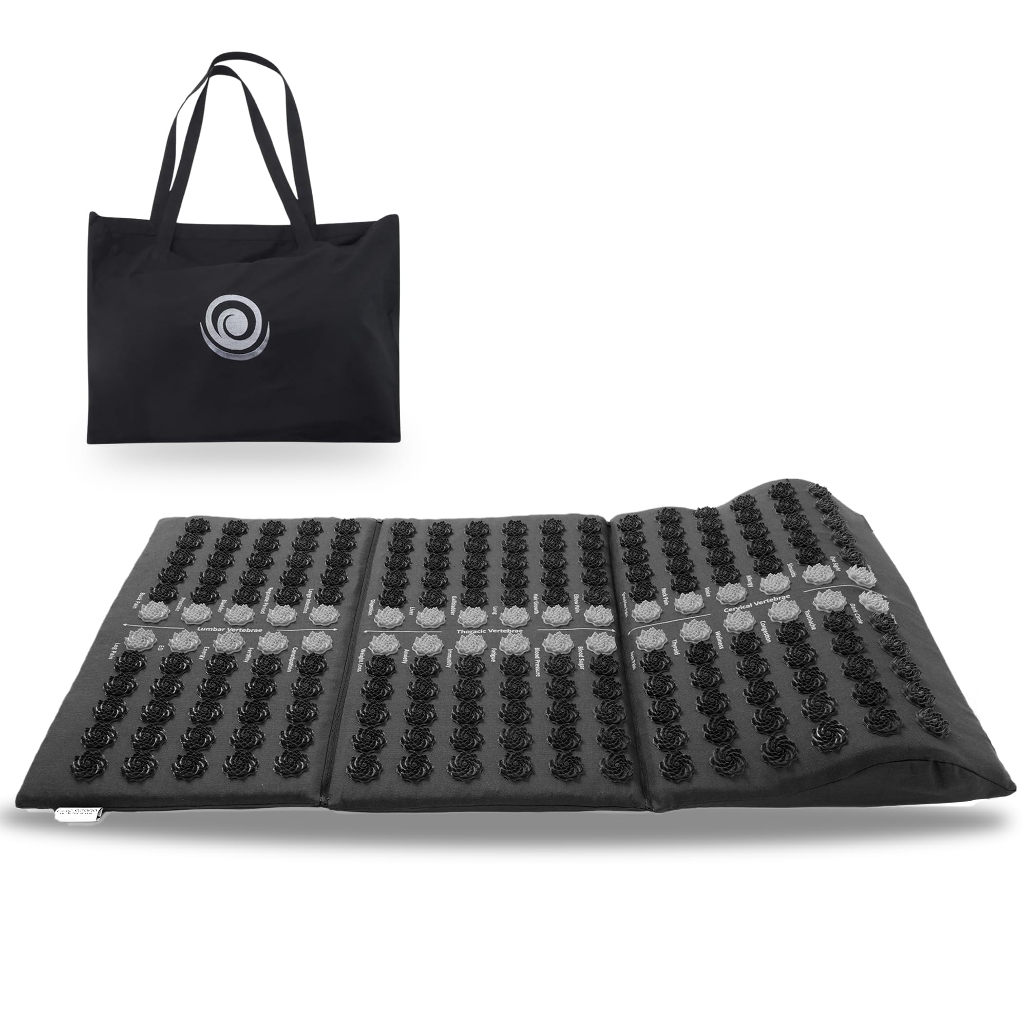 Core Asana Acupressure Mat Pillow For Back,Neck,Foot And Joint Pain Relief,Acupuncture Full Body Massage For Sciatica And Muscle Relaxation (Onyx Black) (B09P5DTK33) Amazon Price History, Amazon Price Tracker