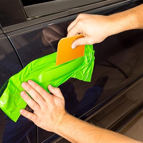 Miniatura 7 de 200 unidades de esparcidores de 4 pulgadas para cubrir el cuerpo del automóvil, reutilizables, de plástico, raspador de pintura de plástico para