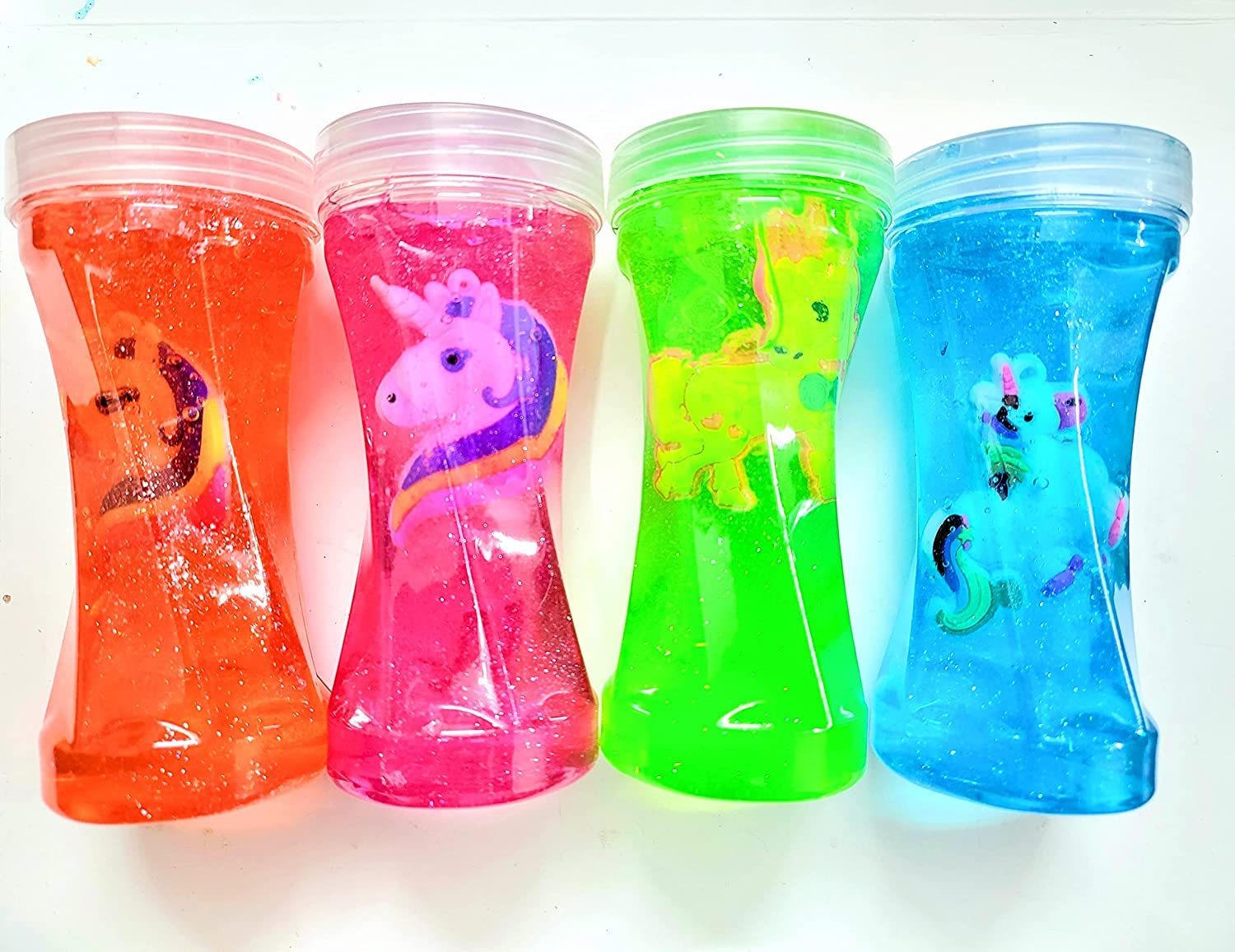 Economical Store 91 Pack of 4 Unicorn MediumSlime Putty Play Dough for Kids Girls, Play Toy in Beautiful Colours Medium Size Bottles