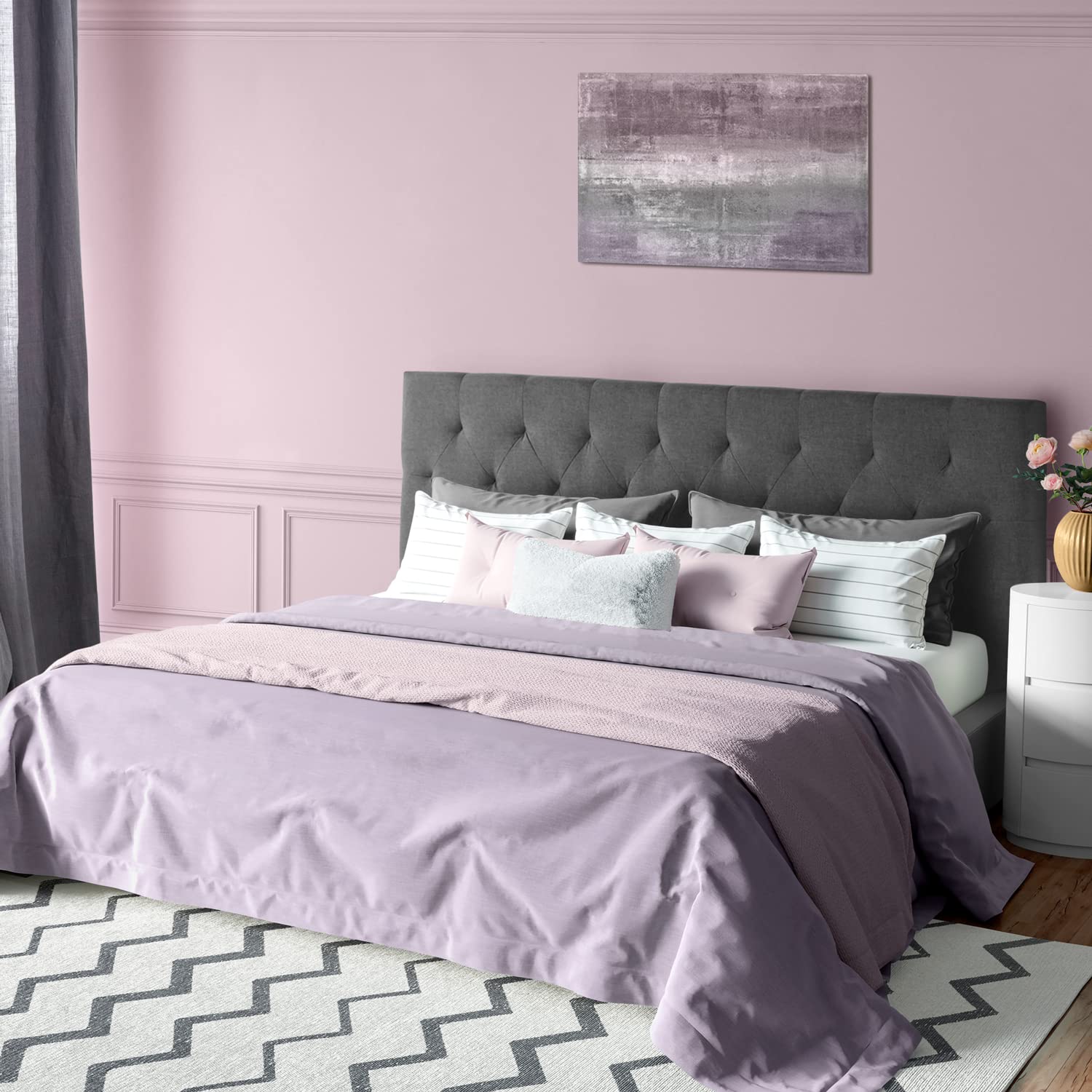Letto Paris Matrimoniale 160 x 200 PARIS, Grigio Ardesia, Marchio Italiano di Qualità, Doghe INDIPENDENTI Rinforzate, Materiali e Finiture PREMIUM, Sistema Doghe Antirumore, Montaggio Facile