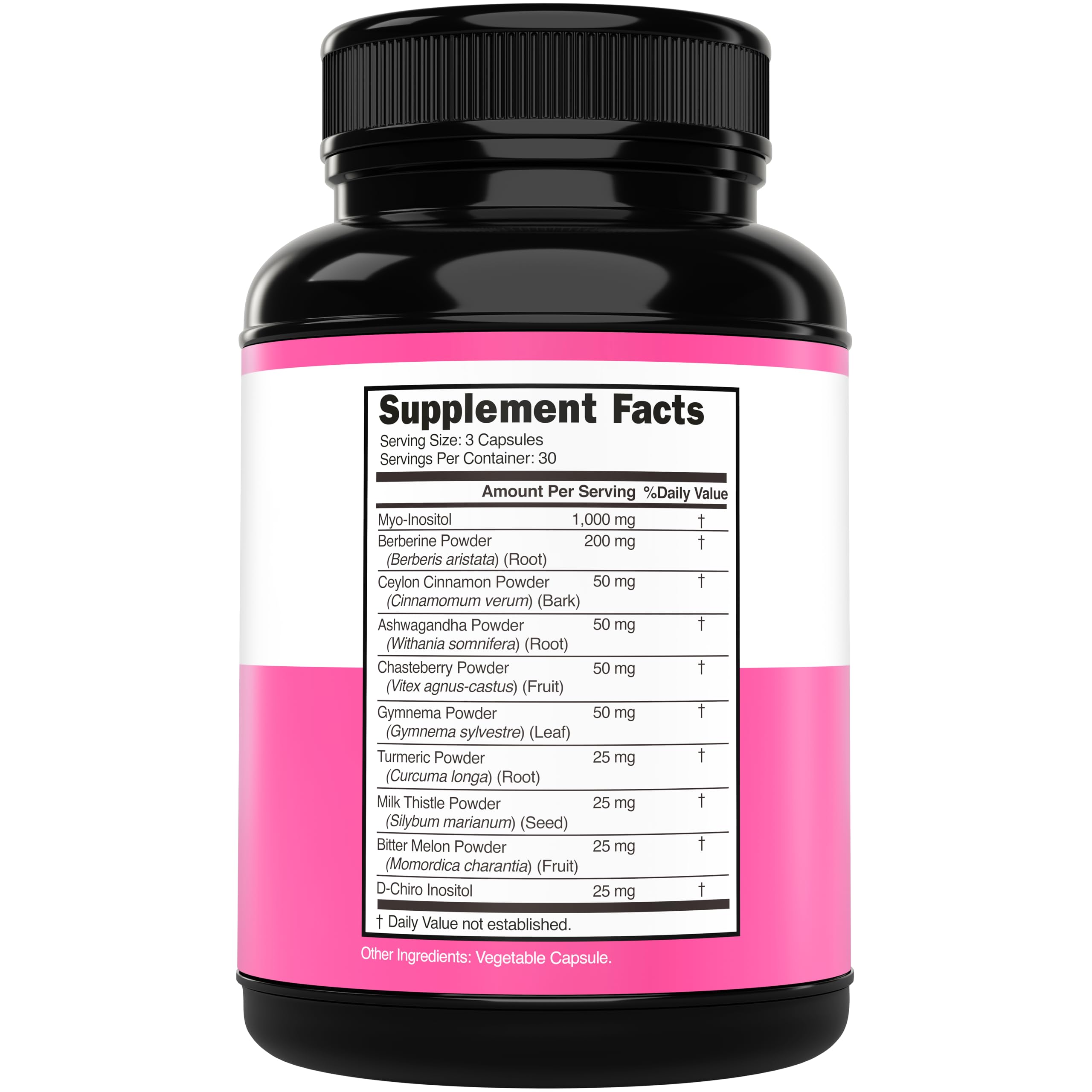 Myo-Inositol & D-Chiro Inositol Supplement For Women (90 Capsules, 40:1 Ratio Myo Inositol) Hormone Balance for Women - 10 in 1 Formula - Third Party Tested, Vegan Safe & USA Made - (90 Count) — Amazon image 2