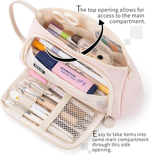 Miniatura 2 de EASTHILL - Estuche de lápiz de gran capacidad, estuche de bolígrafos, sencillo, para la escuela, para la mochila, para la universidad u la oficina,