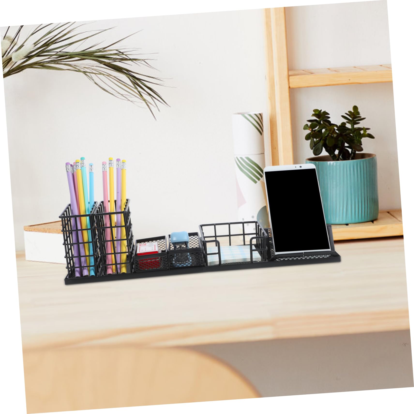 Boîte de Rangement de Bureau en Fer Noir, Organisateur de Table Décoratif | Rentrée Scolaire, Fournitures de Bureau, Meuble pour Bureau, Boîte de Rangement Stationnaire