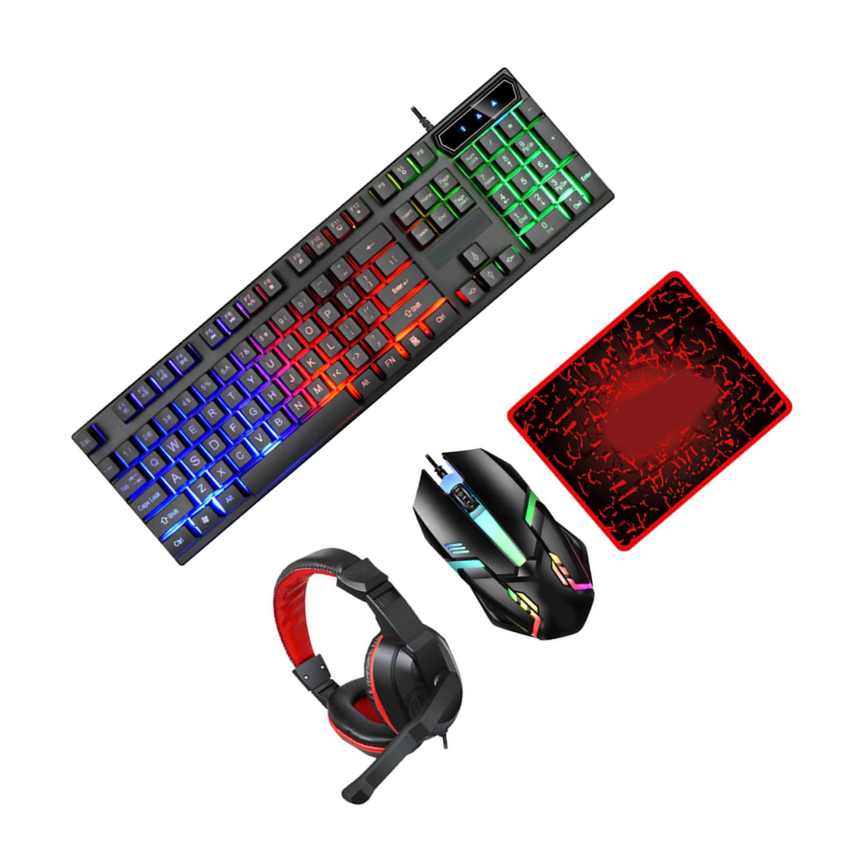 Ensemble gaming filaire Cabilock haute precision avec clavier rétroéclairé et micro - 8