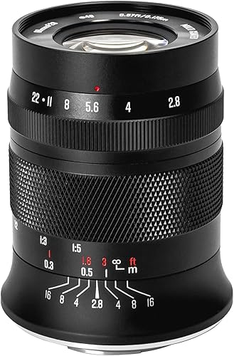 Meike Marco APS-C de gran apertura de 2.362 in f2.8 Lente fija de enfoque manual compatible con cámaras sin espejo Sony E-Mount NEX 3 3N NEX 5R NEX