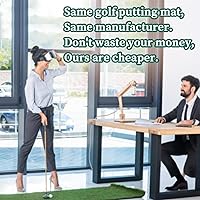 Vista 7 de Alfombrilla de golf para interiores, golf verde para exteriores de 10 pies, tapete de práctica portátil para entrenamiento de golf con sistema
