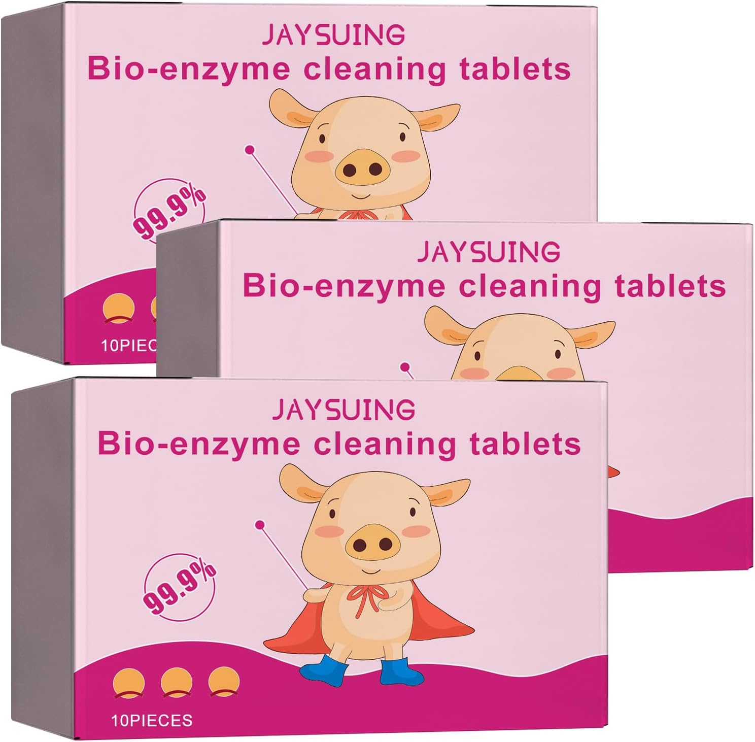 LINXINS 3Box Multi-functional Bio-enzyme Cleaning Tablets, Washing Tablets for Clothes, Bio Enzyme Cleaning Tablets, Bio Enzyme Explosive Salt, for Clothes, Curtains, Shoes