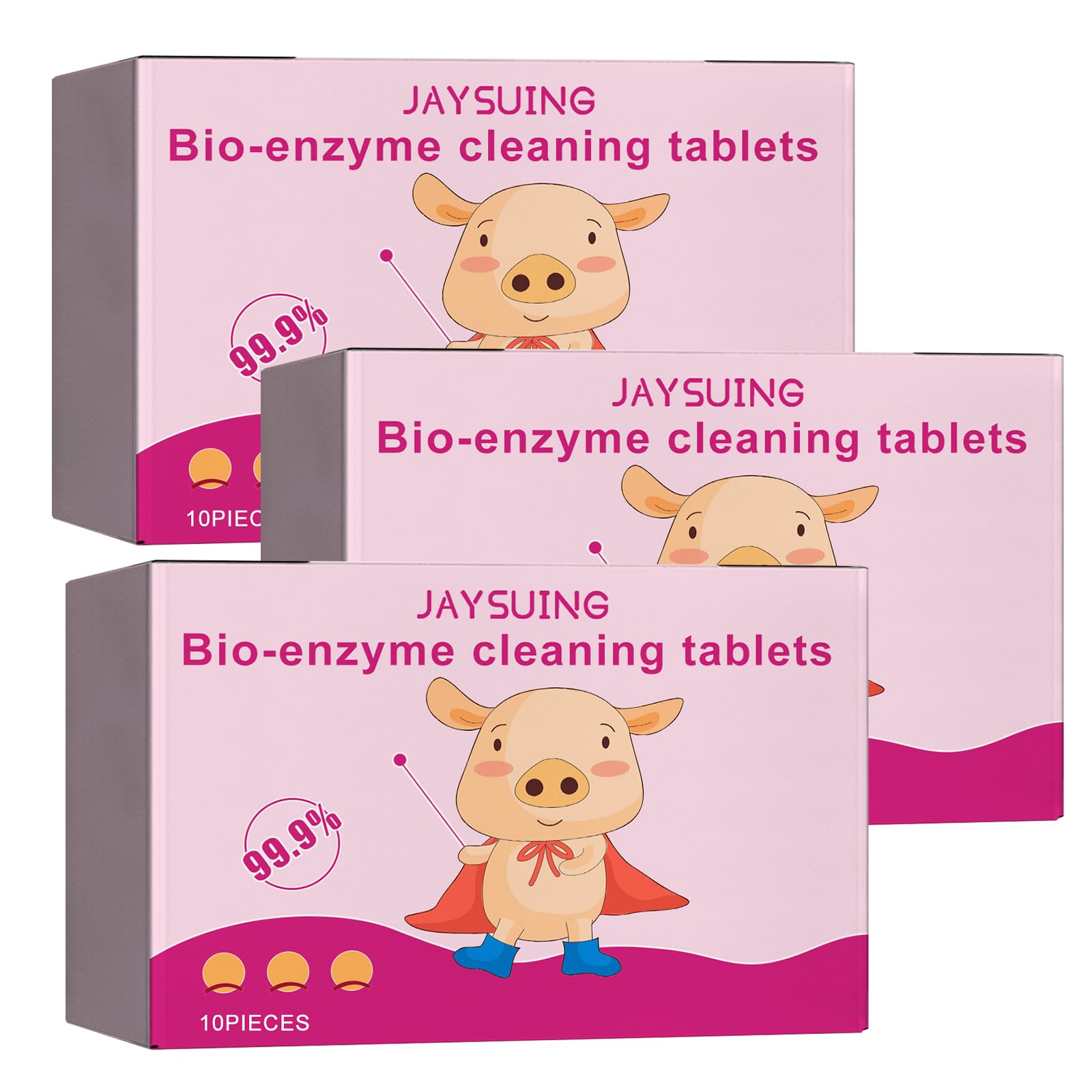 LINXINS3Box Multi-functional Bio-enzyme Cleaning Tablets, Washing Tablets for Clothes, Bio Enzyme Cleaning Tablets, Bio Enzyme Explosive Salt, for Clothes, Curtains, Shoes