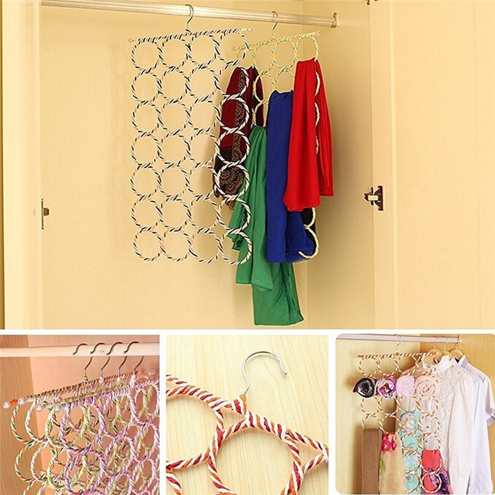 ABOOFAN Organisateur De Ceinture Multifonctionnel Hanger De Rangement Pour Écharpes Chapeaux Pantalons Accessoire Pratique Pour Placard Et Espace Limité
