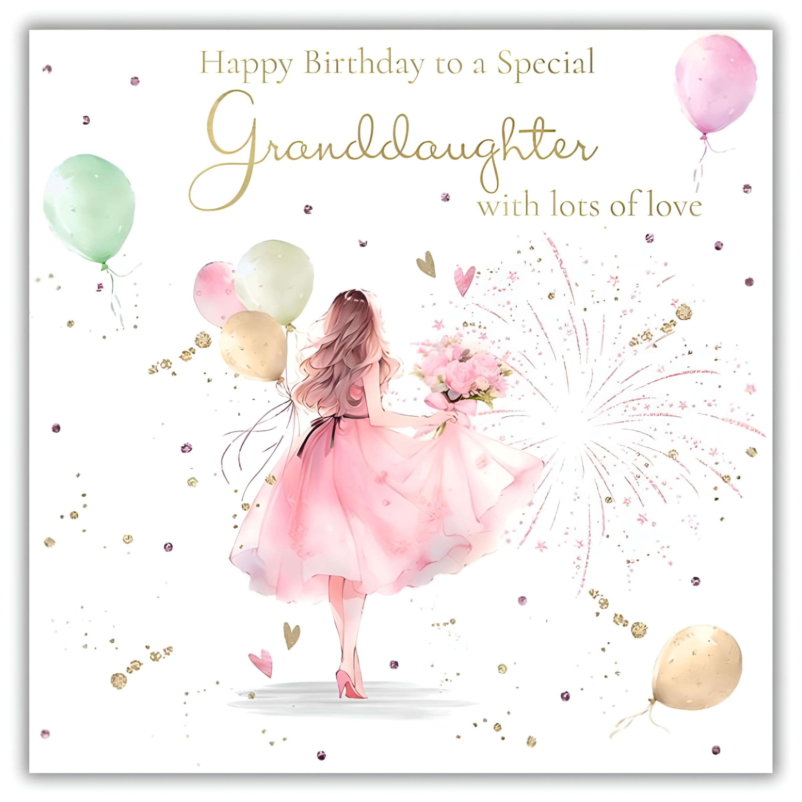 ICG Biglietto di auguri di compleanno per nipotina Wonderful Great Granddaughter (8 anni