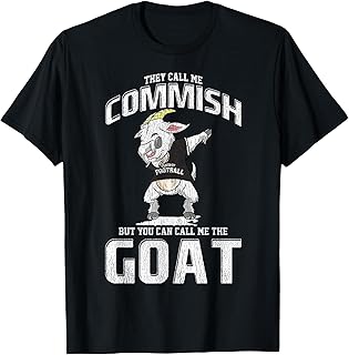 Fantasy Football Commissioner Commish Dabbing GOAT Draft Day T-Shirt