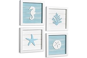 Ocean Wall Decor: Coastal Calm with TideAndTales' Framed 3D Seashell Art