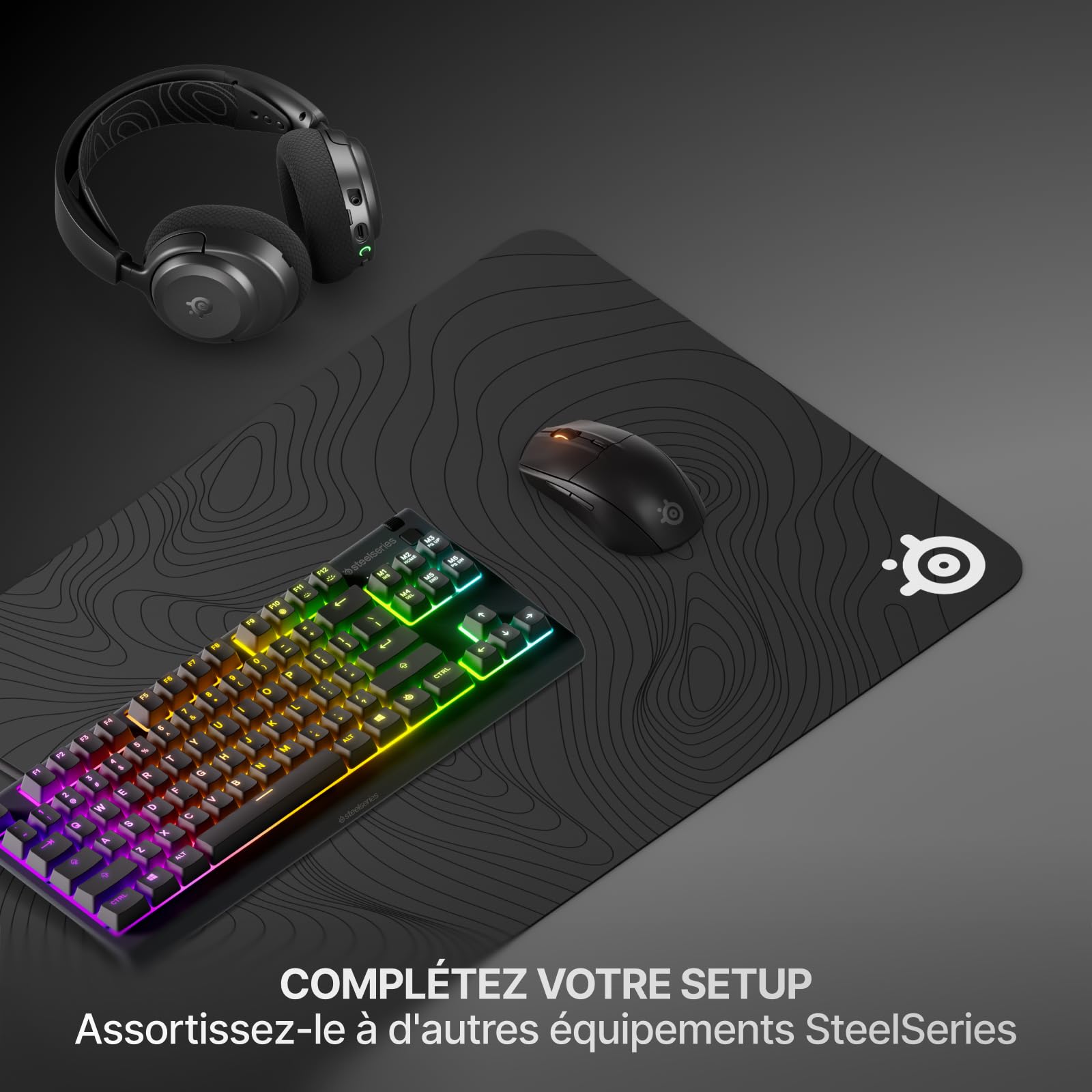 SteelSeries QCK Cloth XXL Gaming Mauspad – Topographische Limitierte Edition