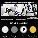 FABSPORTS Rechargeable ABS LED Bicycle Front/Head Light with USB with Speedometer, Odometer and is Waterproof, Suitable for All Mountain and Road Bicycle and Bikes (Black) gallery image