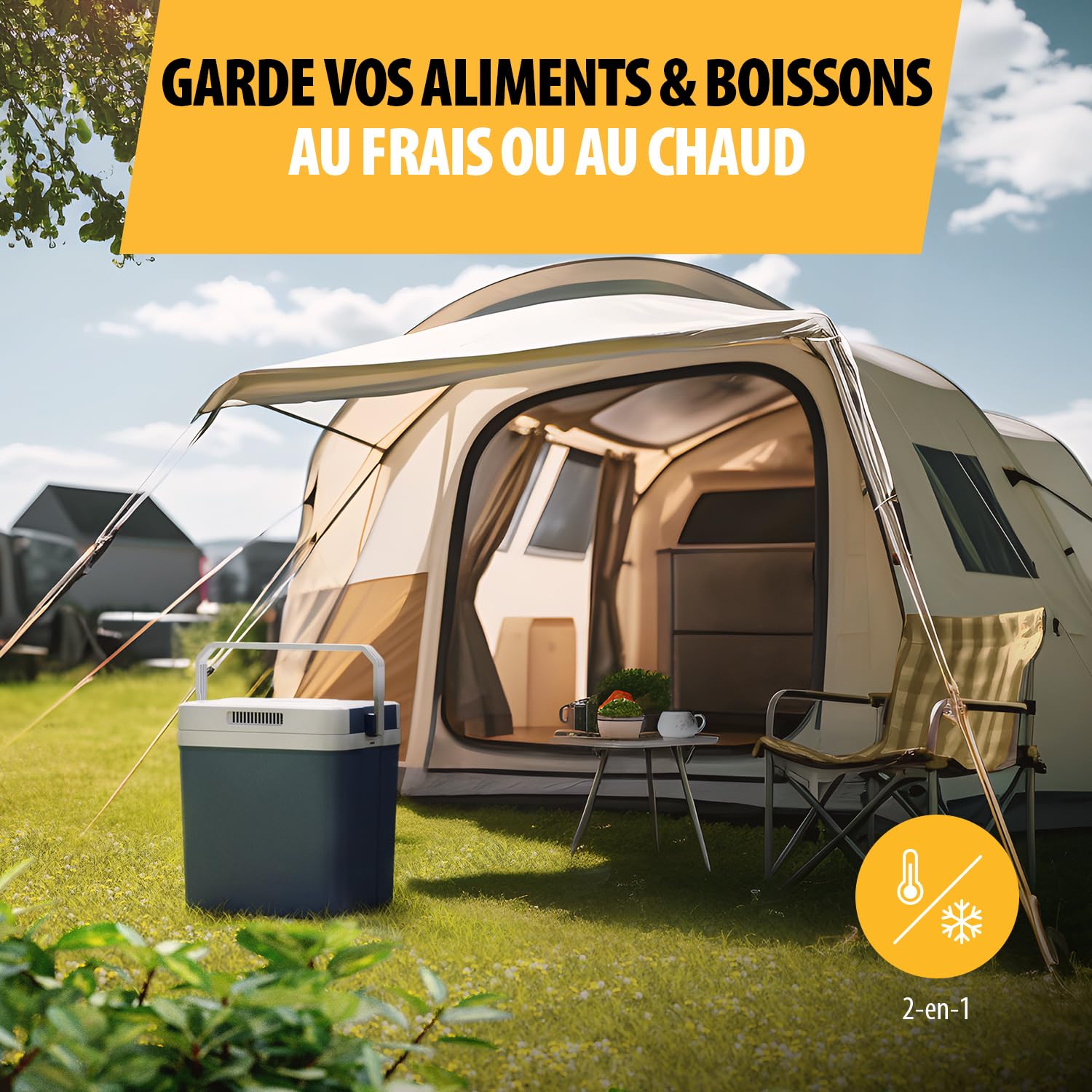Tristar glacière thermoélectrique - 30 L - Idéale pour Le Camping et Les Longs trajets - Prises 12 et 230 V - 2 Modes - Rafraîchit & réchauffe - KB-7530
