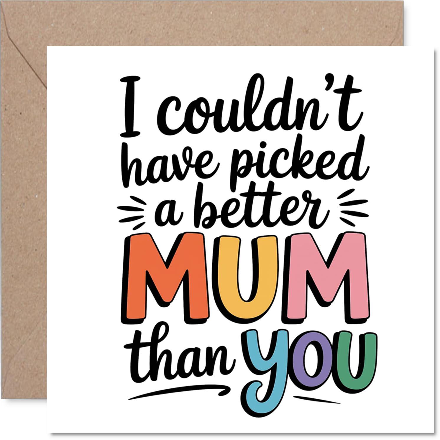 Mum Birthday Card - No Better - Happy Birthday Card for Mum from Son Daughter, 145mm No Better Mother's Day Greeting Cards
