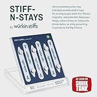 Vista 6 de Plastic Magnetic Collar Stays by Würkin Stiffs As Seen on Shark Tank Stiff-N-Stays Collar Inserts