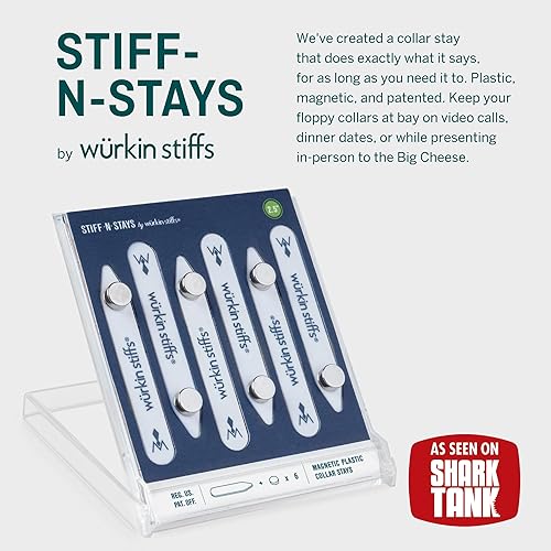 Miniatura 6 de Plastic Magnetic Collar Stays by Würkin Stiffs As Seen on Shark Tank Stiff-N-Stays Collar Inserts
