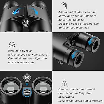 Amazon | デジタル双眼鏡 カメラ&ビデオ録画付き 10x42、バード