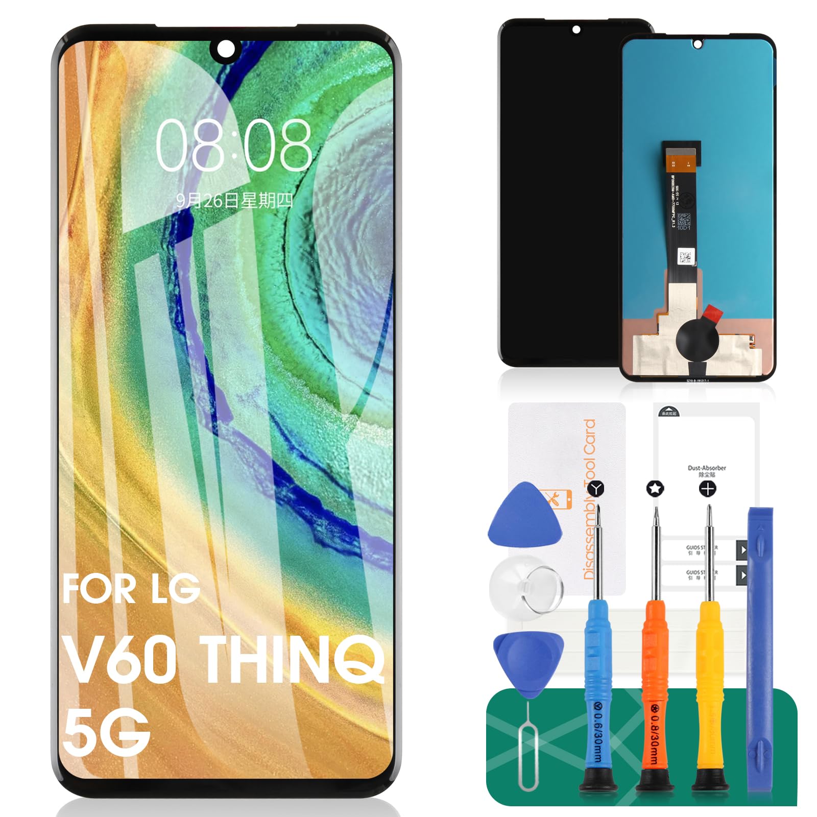 Pellicola Protettiva In Vetro Temperato Cadorabo Per LG V60 ThinQ (3 Pezzi) - Trasparente, 9H, Compatibile Con 3D Touch