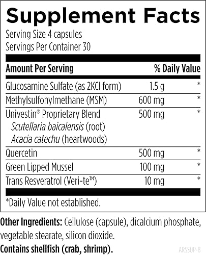 Miniatura 3 de Designs for Health ArthroSoothe Supreme - Suplemento de apoyo articular para adultos con sulfato de glucosamina, quercetina, mejillón de labios