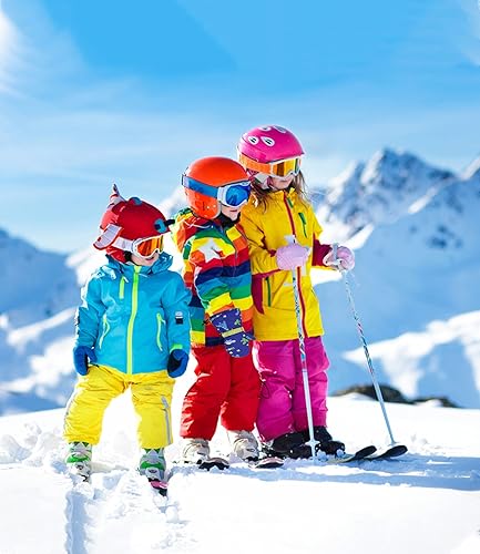 Miniatura 9 de Duoyeree Guantes impermeables para niños con forro polar para niños y niñas invierno nieve y esquí gruesos aislados para clima frío