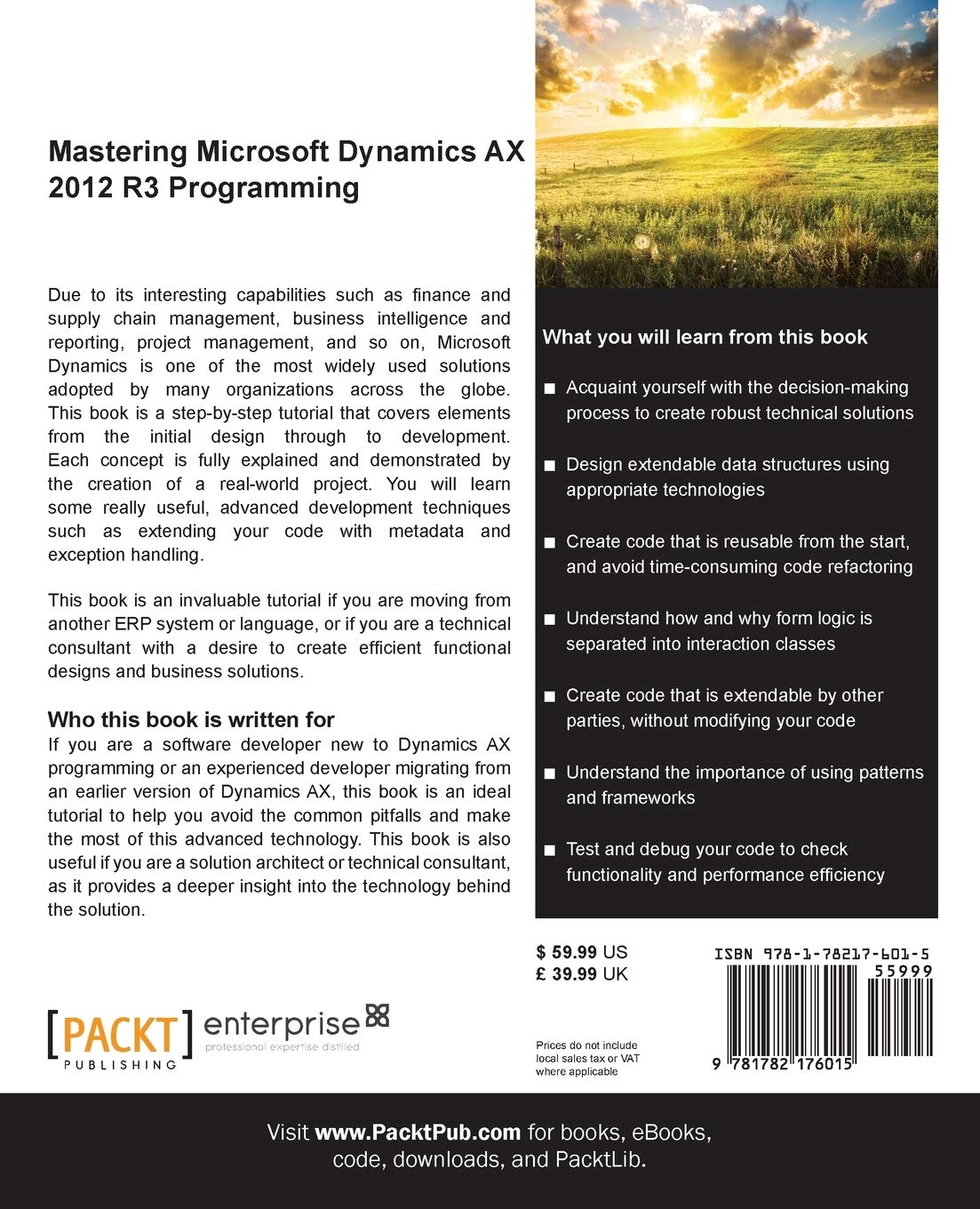 Mastering Microsoft Dynamics AX 2012 R3 Programming (English Edition)