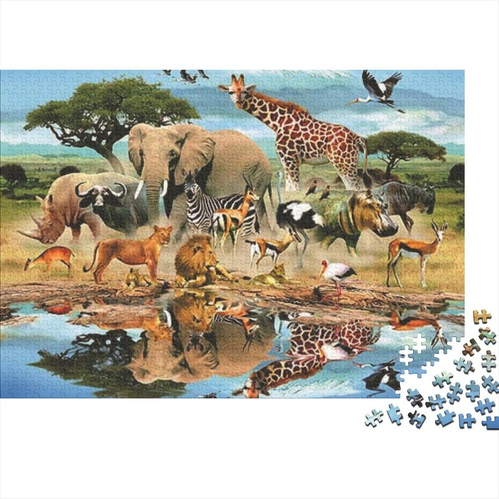 Puzzle 1000 pièces jeu d'intelligence 3D puzzle animaux 75x50cm - 8